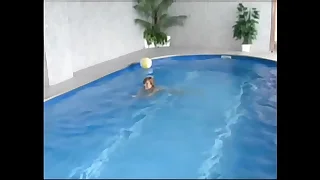 Weighed instructor fucks grown-up in pool